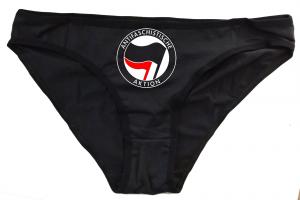 Frauen Slip: Antifaschistische Aktion (schwarz/rot)