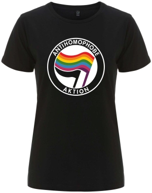 tailliertes Fairtrade T-Shirt: Antihomophobe Aktion