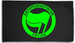 Fahne / Flagge (ca. 150x100cm): Antispeziesistische Aktion (grün/grün)