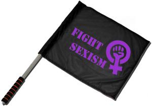 Fahne / Flagge (ca. 40x35cm): Fight Sexism