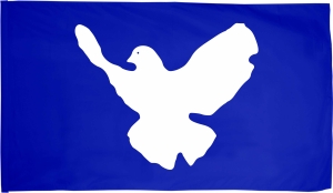 Friedensfahne, Friedenstaube Weltfriedenszeichen-Symbol-Flagge für