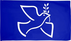 Friedenstaube mit Zweig (Fahne / Flagge (ca. 150x100cm