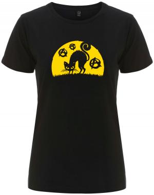 tailliertes Fairtrade T-Shirt: Katze mit A