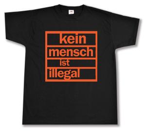 Aske Løve Rytmisk Kein Mensch ist illegal (orange) (T-Shirt, Frieden / Antirassismus, T-Shirts,  Bekleidung)