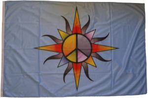 Peace (bunt) (Fahne / Flagge (ca. 150x100cm), linkefahnen.de