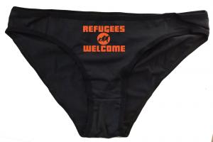 Frauen Slip: Refugees welcome (Quer)