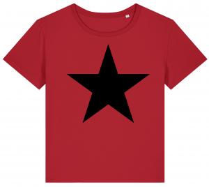 tailliertes Fairtrade T-Shirt: Schwarzer Stern