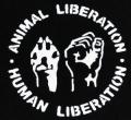 Zum tailliertes Tanktop "Animal Liberation - Human Liberation" für 15,00 € gehen.