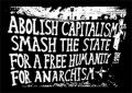 Zum Polo-Shirt "Abolish Capitalism - Smash The State - For A Free Humanity - For Anarchism" für 16,10 € gehen.