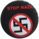 Zur Artikelseite von "Durchgestrichenes Hakenkreuz - Stop Nazi", 37mm Magnet-Button für 2,50 €