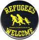 Zur Artikelseite von "Refugees welcome (gelb/schwarz)", 37mm Magnet-Button für 2,50 €
