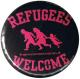 Zur Artikelseite von "Refugees welcome (pink)", 37mm Magnet-Button für 2,50 €