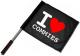 Zur Artikelseite von "I love commies", Fahne / Flagge (ca. 40x35cm) für 15,00 €