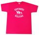 Zur Artikelseite von "Refugees welcome (pink, weißer Druck)", T-Shirt für 15,00 €