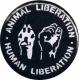 Zur Artikelseite von "Animal Liberation - Human Liberation", 50mm Button für 1,40 €