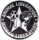 Zur Artikelseite von "Animal Liberation - Human Liberation (mit Stern)", 50mm Button für 1,40 €