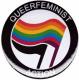 Zur Artikelseite von "Queerfeminist Action", 50mm Button für 1,40 €