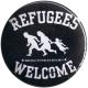 Zur Artikelseite von "refugees welcome (weiß)", 50mm Button für 1,40 €