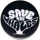 Zur Artikelseite von "Save the Whales", 50mm Button für 1,40 €