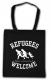 Zur Artikelseite von "Refugees welcome (weiß)", Baumwoll-Tragetasche für 8,00 €