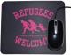 Zur Artikelseite von "Refugees welcome (pink)", Mousepad für 7,00 €