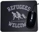 Zur Artikelseite von "Refugees welcome (weiß)", Mousepad für 7,00 €