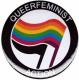 Zur Artikelseite von "Queerfeminist Action", 25mm Magnet-Button für 2,00 €