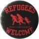 Zur Artikelseite von "Refugees welcome (rot)", 25mm Magnet-Button für 2,00 €