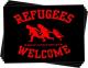 Zur Artikelseite von "Refugees welcome (rot)", Aufkleber-Paket für 2,00 €