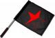 Zum/zur  Fahne / Flagge (ca. 40x35cm) "Schwarz/roter Stern" für 15,00 € gehen.