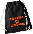 Zur Artikelseite von "Refugees welcome (Quer)", Sportbeutel für 9,00 €