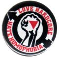 Zur Artikelseite von "Love Hardcore - Hate Homophobia", 37mm Magnet-Button für 2,50 €