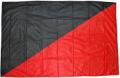 Zur Artikelseite von "Schwarz/rote Fahne", Fahne / Flagge (ca. 150x100cm) für 25,00 €