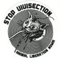 Zur Artikelseite von "Stop Vivisection! Animal Liberation Now!!!", Aufkleber für 1,00 €