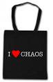 Zur Artikelseite von "I love Chaos", Baumwoll-Tragetasche für 8,00 €