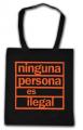 Zur Artikelseite von "ninguna persona es ilegal", Baumwoll-Tragetasche für 8,00 €