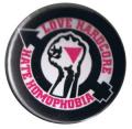 Zur Artikelseite von "Love Hardcore - Hate Homophobia", 37mm Button für 1,10 €