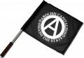 Zum/zur  Fahne / Flagge (ca. 40x35cm) "Abolish Capitalism - Smash The State" für 15,00 € gehen.