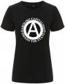 Zum tailliertes Fairtrade T-Shirt "Abolish Capitalism - Smash The State" für 18,10 € gehen.