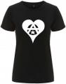 Zum tailliertes Fairtrade T-Shirt "Anarchie Herz" für 18,10 € gehen.