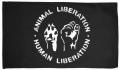 Zur Fahne / Flagge (ca. 150x100cm) "Animal Liberation - Human Liberation" für 25,00 € gehen.