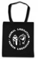 Zur Baumwoll-Tragetasche "Animal Liberation - Human Liberation" für 8,00 € gehen.