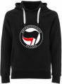 Zum Fairtrade Pullover "Antifaschistische Aktion (schwarz/rot)" für 40,00 € gehen.