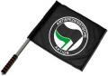 Zum/zur  Fahne / Flagge (ca. 40x35cm) "Antispeziesistische Aktion (schwarz, schwarz/grün)" für 15,00 € gehen.