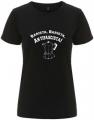 Zum tailliertes Fairtrade T-Shirt "Barista Barista Antifascista" für 18,10 € gehen.