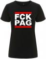 Zum tailliertes Fairtrade T-Shirt "FCK PAG" für 18,10 € gehen.