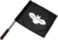 Zum/zur  Fahne / Flagge (ca. 40x35cm) "Fledermaus - schwarz statt braun" für 15,00 € gehen.
