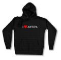 Zum taillierter Kapuzen-Pullover "I love Antifa" für 28,00 € gehen.