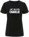 Zum tailliertes Fairtrade T-Shirt "Je suis Charlie" für 18,10 € gehen.