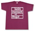 Zum T-Shirt "Kein Mensch ist Illegal (burgund, weißer Druck)" für 15,00 € gehen.